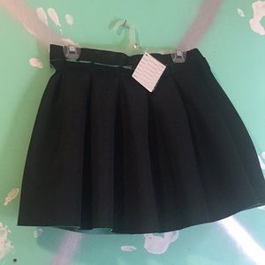 Black w/ a Hint of Turquoise Ruffle Circle Skirt
